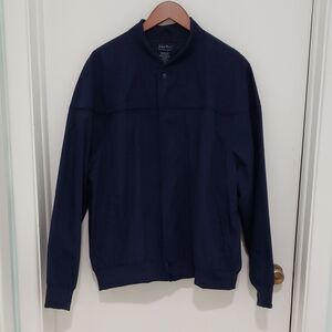 New Mens XL Lightweight 2 Season Windbreaker Jacket Navy Blue